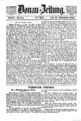 Donau-Zeitung Freitag 17. September 1858