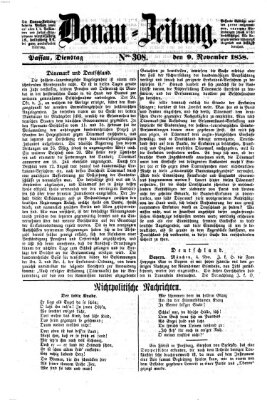 Donau-Zeitung Dienstag 9. November 1858