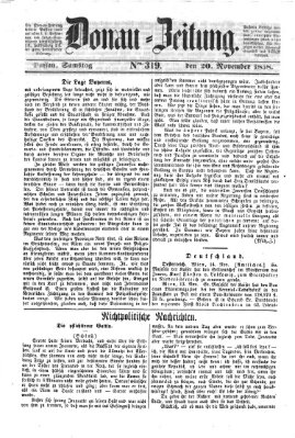 Donau-Zeitung Samstag 20. November 1858