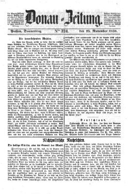 Donau-Zeitung Donnerstag 25. November 1858