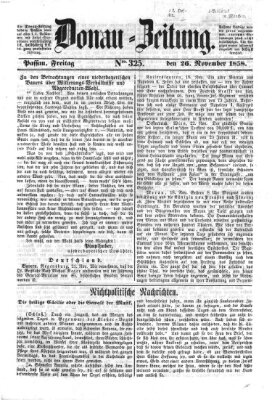 Donau-Zeitung Freitag 26. November 1858