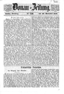 Donau-Zeitung Dienstag 30. November 1858