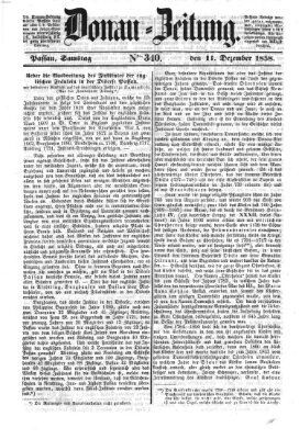 Donau-Zeitung Samstag 11. Dezember 1858