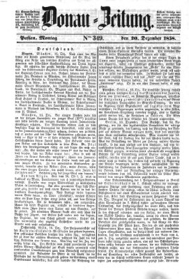 Donau-Zeitung Montag 20. Dezember 1858