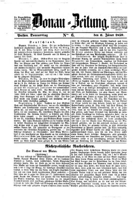 Donau-Zeitung Donnerstag 6. Januar 1859