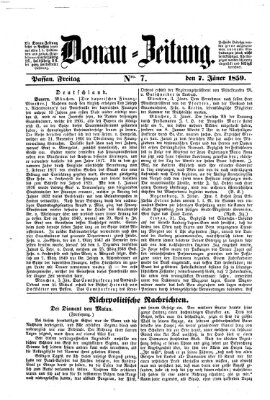 Donau-Zeitung Freitag 7. Januar 1859