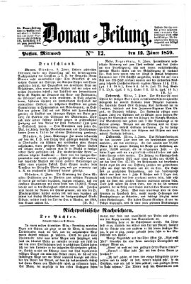 Donau-Zeitung Mittwoch 12. Januar 1859