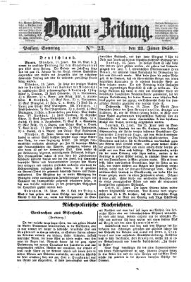 Donau-Zeitung Sonntag 23. Januar 1859