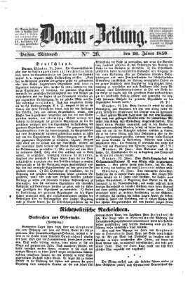 Donau-Zeitung Mittwoch 26. Januar 1859