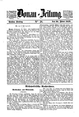 Donau-Zeitung Freitag 28. Januar 1859