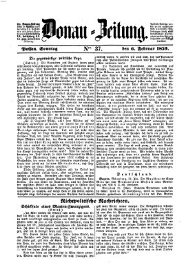 Donau-Zeitung Sonntag 6. Februar 1859