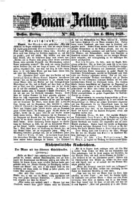 Donau-Zeitung Freitag 4. März 1859