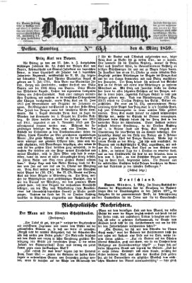 Donau-Zeitung Sonntag 6. März 1859