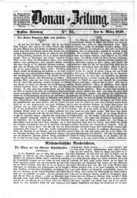 Donau-Zeitung Sonntag 6. März 1859