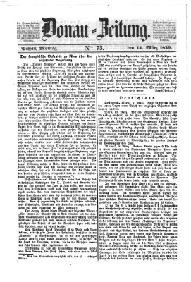 Donau-Zeitung Montag 14. März 1859