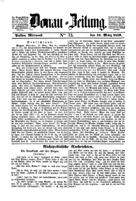 Donau-Zeitung Mittwoch 16. März 1859