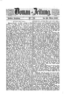 Donau-Zeitung Sonntag 20. März 1859