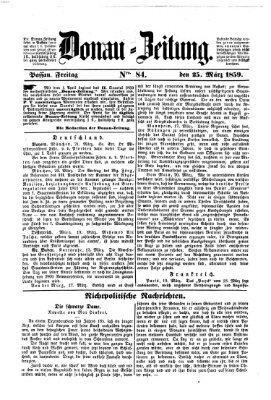 Donau-Zeitung Freitag 25. März 1859