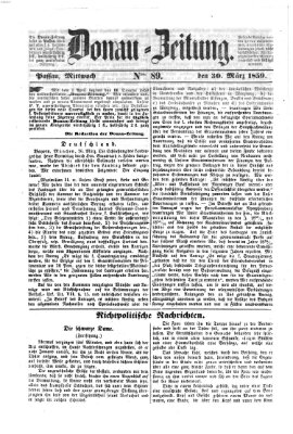 Donau-Zeitung Mittwoch 30. März 1859