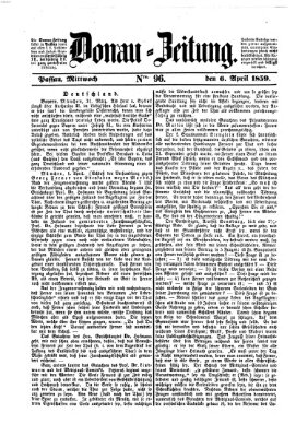 Donau-Zeitung Mittwoch 6. April 1859