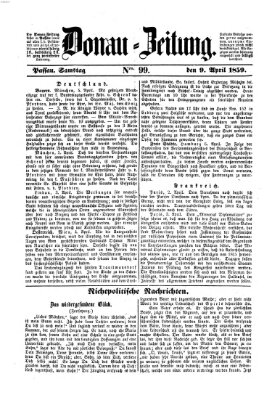 Donau-Zeitung Samstag 9. April 1859