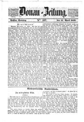 Donau-Zeitung Sonntag 17. April 1859