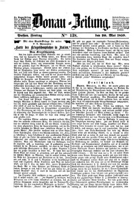 Donau-Zeitung Freitag 20. Mai 1859