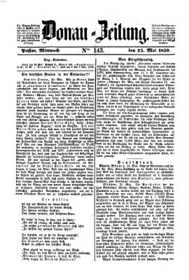 Donau-Zeitung Mittwoch 25. Mai 1859