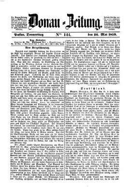 Donau-Zeitung Donnerstag 26. Mai 1859