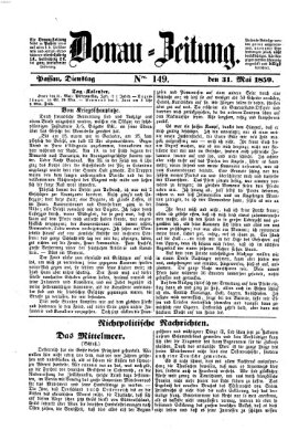 Donau-Zeitung Dienstag 31. Mai 1859