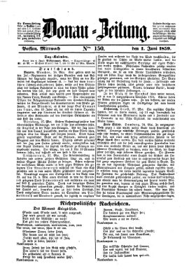 Donau-Zeitung Mittwoch 1. Juni 1859