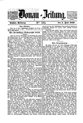 Donau-Zeitung Sonntag 5. Juni 1859