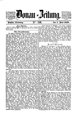 Donau-Zeitung Dienstag 7. Juni 1859