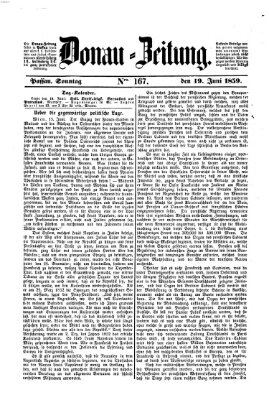 Donau-Zeitung Sonntag 19. Juni 1859