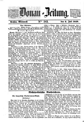 Donau-Zeitung Mittwoch 6. Juli 1859