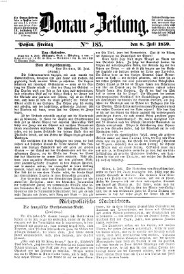 Donau-Zeitung Freitag 8. Juli 1859