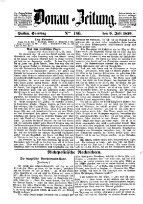 Donau-Zeitung Samstag 9. Juli 1859