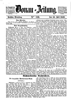 Donau-Zeitung Dienstag 12. Juli 1859