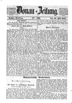 Donau-Zeitung Dienstag 19. Juli 1859