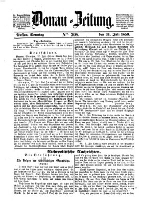 Donau-Zeitung Sonntag 31. Juli 1859