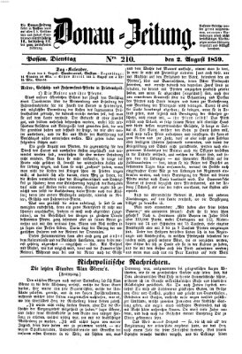 Donau-Zeitung Dienstag 2. August 1859