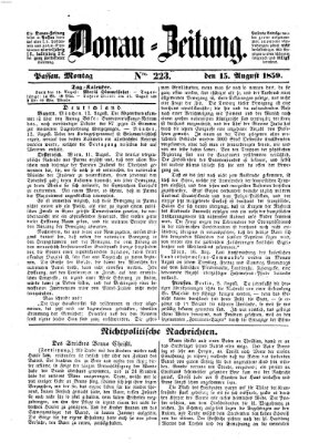 Donau-Zeitung Montag 15. August 1859