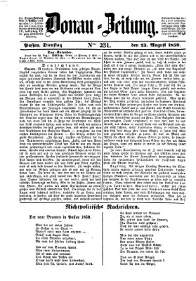 Donau-Zeitung Dienstag 23. August 1859