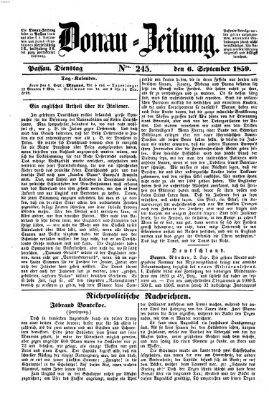 Donau-Zeitung Dienstag 6. September 1859