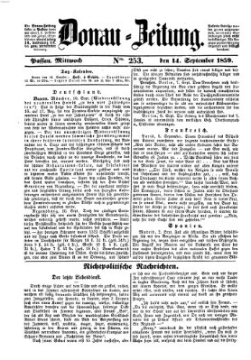 Donau-Zeitung Mittwoch 14. September 1859