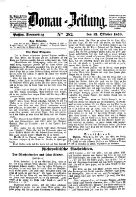 Donau-Zeitung Donnerstag 13. Oktober 1859