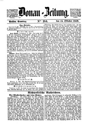 Donau-Zeitung Samstag 15. Oktober 1859