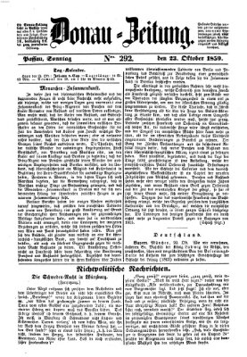 Donau-Zeitung Sonntag 23. Oktober 1859