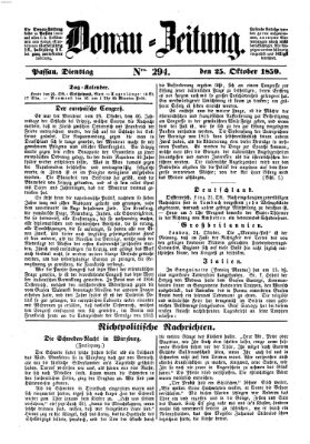 Donau-Zeitung Dienstag 25. Oktober 1859