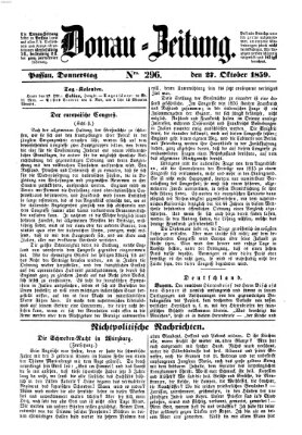 Donau-Zeitung Donnerstag 27. Oktober 1859